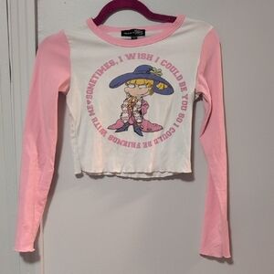 💥3/65$💥 Rugrats  Pink and White Long Sleeve Tee